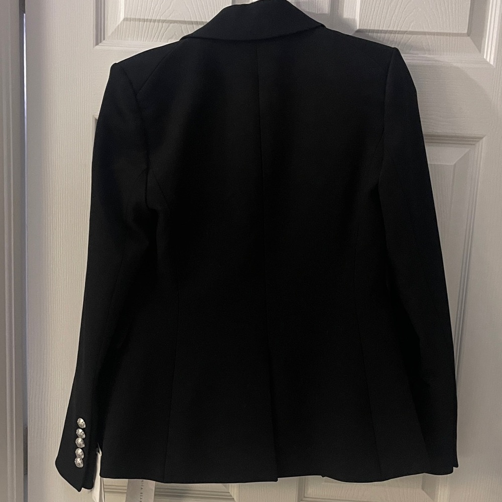 Veronica Beard Elegant Black Blazer with Shiny Silver Accents - Picture 12 of 14